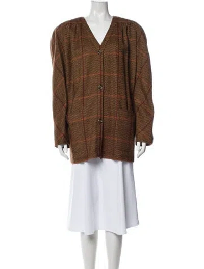 Pre-owned Valentino Vintage Late 1980's - Early 1990's Evening Jacket In Brown
