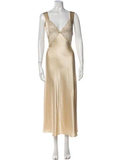 Pre-owned Valentino Vintage Late 1980's - Early 1990's Nightgown In Neutrals