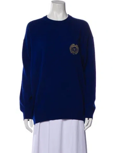 Pre-owned Valentino Vintage Late 1980's - Early 1990's Sweater In Blue