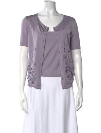 Pre-owned Valentino Vintage Late 1980's - Early 1990's Sweater In Purple