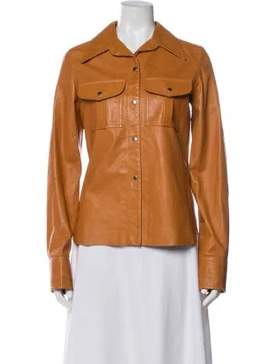 Pre-owned Valentino Vintage Late 1990's - Early 2000's Biker Jacket In Brown