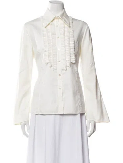 Pre-owned Valentino Vintage Late 1990's - Early 2000's Blouse In Neutral