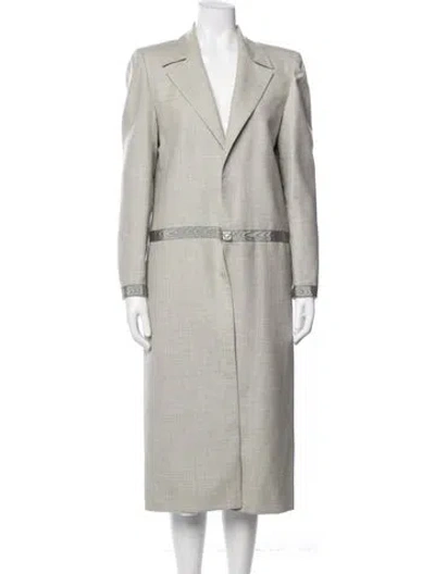 Pre-owned Valentino Vintage Late 1990's - Early 2000's Coat In Gray