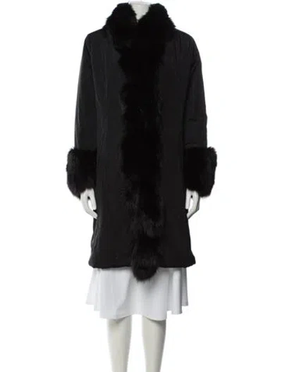 Pre-owned Valentino Vintage Late 2000's - Early 2010's Coat In Black