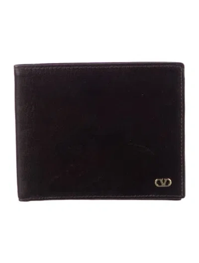 Pre-owned Valentino Garavani Vintage Leather Wallet In Brown