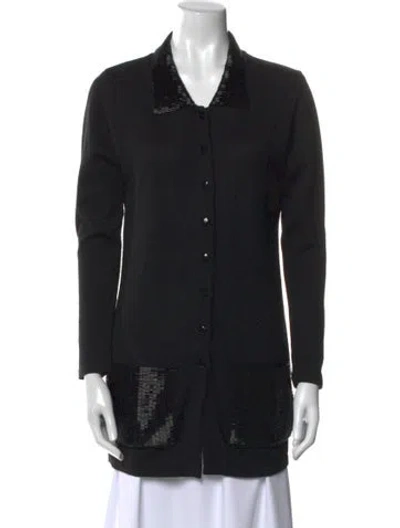 Pre-owned Valentino Vintage Les Tricots Sweater In Black