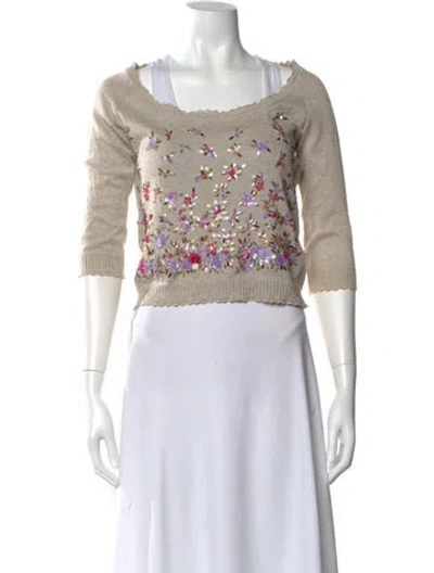 Pre-owned Valentino Vintage Linen Sweater