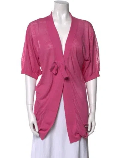 Pre-owned Valentino Vintage Linen Sweater In Pink