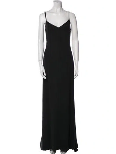 Pre-owned Valentino Vintage Long Dress In Black