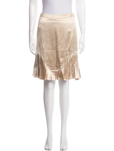 Pre-owned Valentino Vintage Long Skirt In Neutral