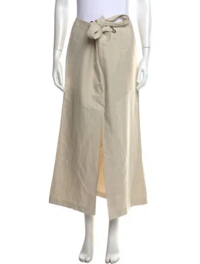 Pre-owned Valentino Vintage Long Skirt In Neutral