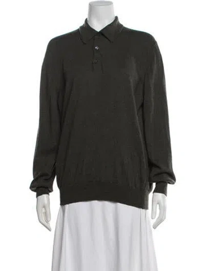 Pre-owned Valentino Vintage Merino Wool Sweater In Green