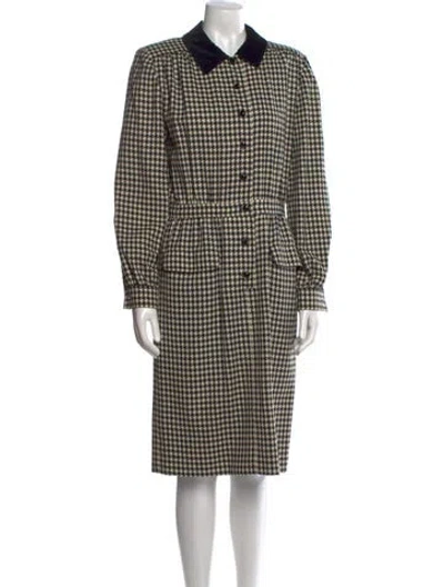 Pre-owned Valentino Vintage Midi Length Dress In White