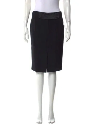 Pre-owned Valentino Vintage Midi Length Skirt In Black