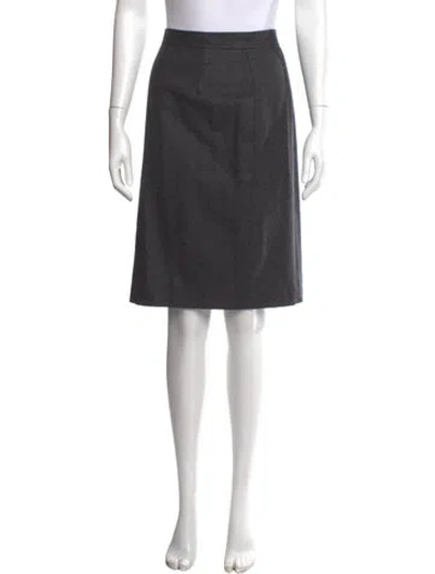 Pre-owned Valentino Vintage Midi Length Skirt In Black