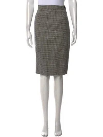Pre-owned Valentino Vintage Midi Length Skirt In Black