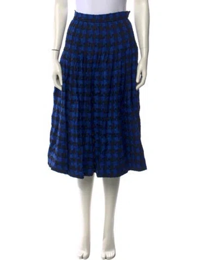 Pre-owned Valentino Vintage Midi Length Skirt In Blue