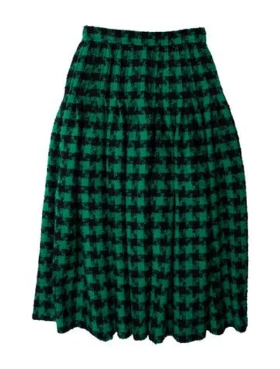 Pre-owned Valentino Vintage Midi Length Skirt In Green