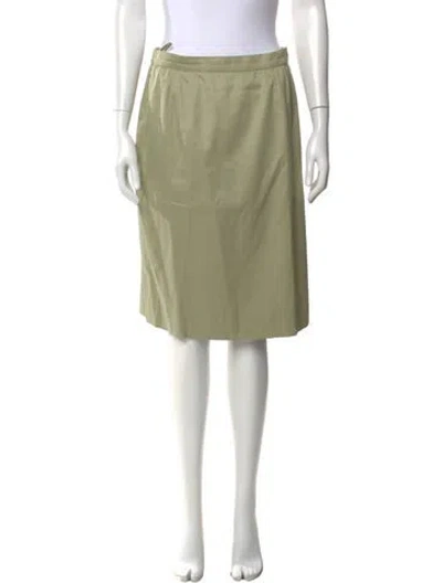 Pre-owned Valentino Vintage Midi Length Skirt In Green