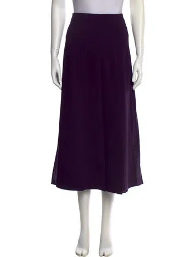 Pre-owned Valentino Vintage Midi Length Skirt W/ Tags In Purple