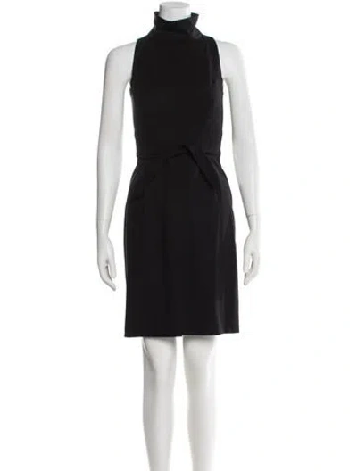 Pre-owned Valentino Vintage Mini Dress In Black