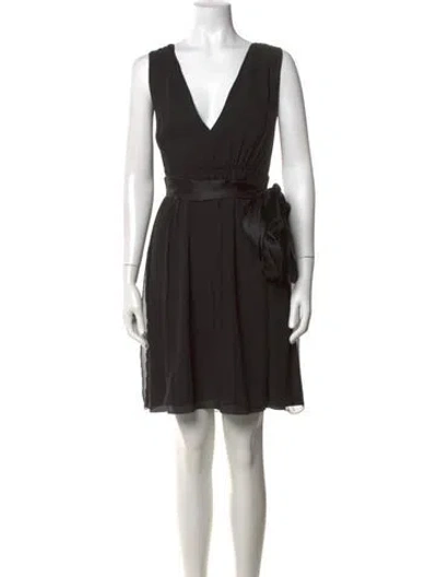 Pre-owned Valentino Vintage Mini Dress In Black