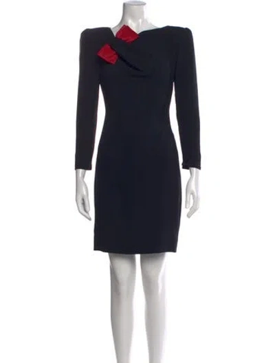 Pre-owned Valentino Vintage Mini Dress In Black
