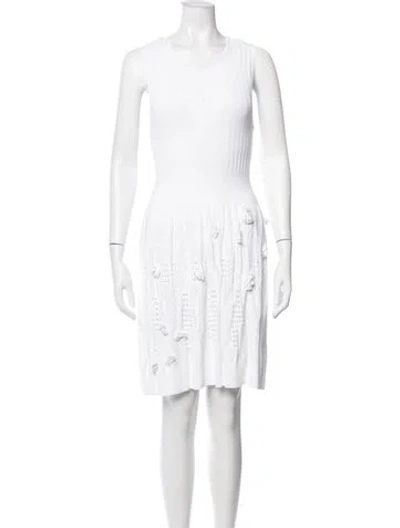 Pre-owned Valentino Vintage Mini Dress In White