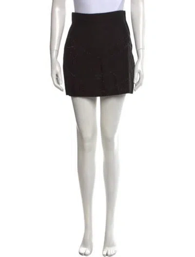 Pre-owned Valentino Vintage Mini Skirt In Black