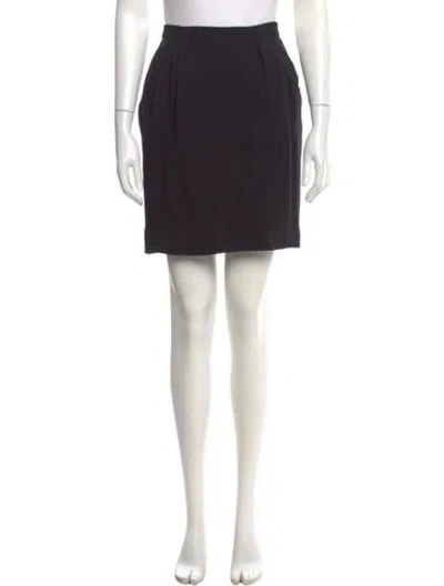Pre-owned Valentino Vintage Mini Skirt In Black