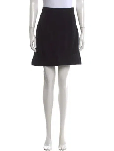 Pre-owned Valentino Vintage Mini Skirt In Black