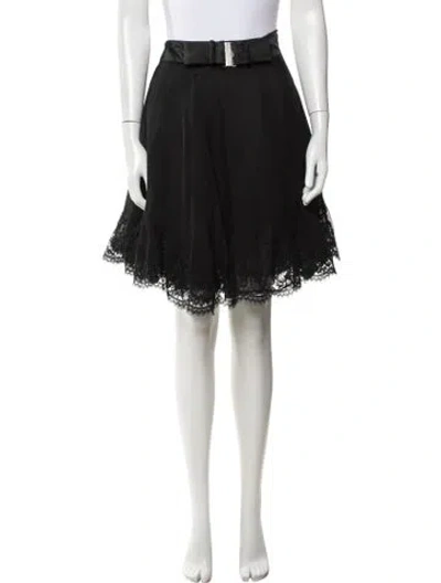 Pre-owned Valentino Vintage Mini Skirt In Black