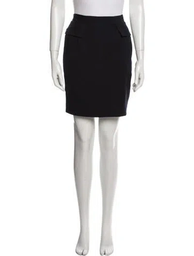 Pre-owned Valentino Vintage Mini Skirt In Blue