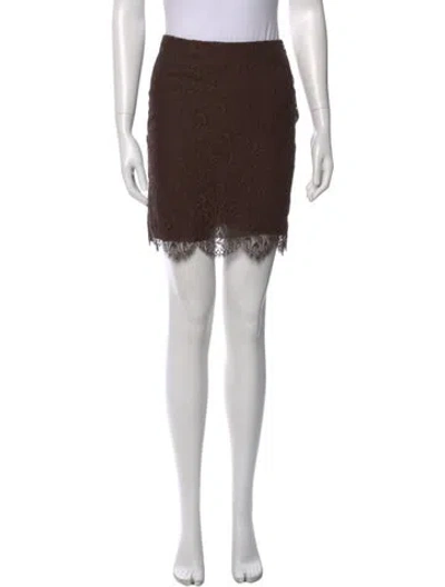 Pre-owned Valentino Vintage Mini Skirt In Brown