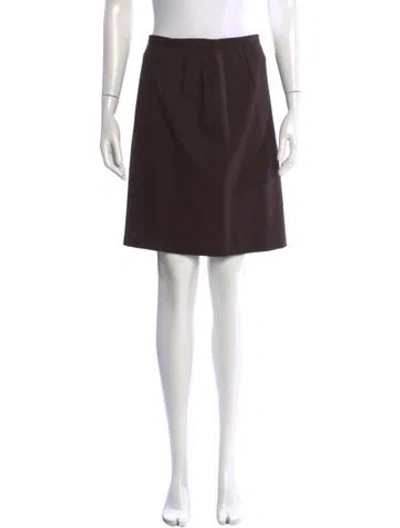 Pre-owned Valentino Vintage Mini Skirt In Brown