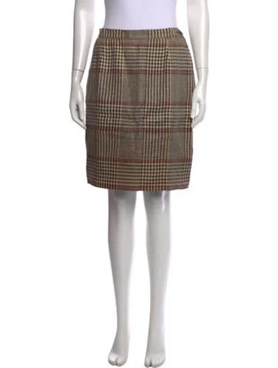 Pre-owned Valentino Vintage Mini Skirt In Brown
