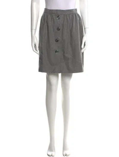 Pre-owned Valentino Vintage Mini Skirt In Gray