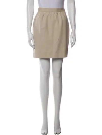 Pre-owned Valentino Vintage Mini Skirt In Neutral