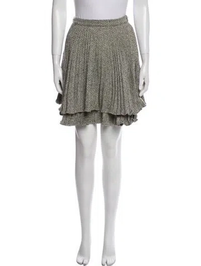 Pre-owned Valentino Vintage Mini Skirt In Neutral