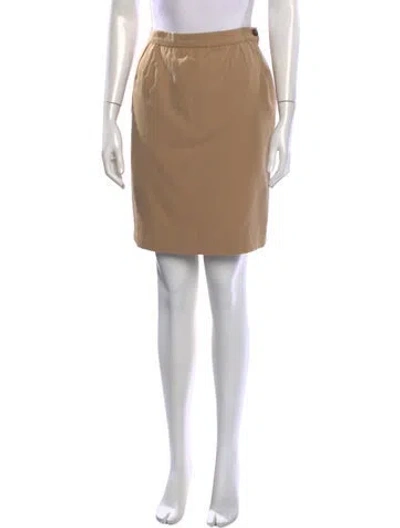 Pre-owned Valentino Vintage Mini Skirt In Neutrals