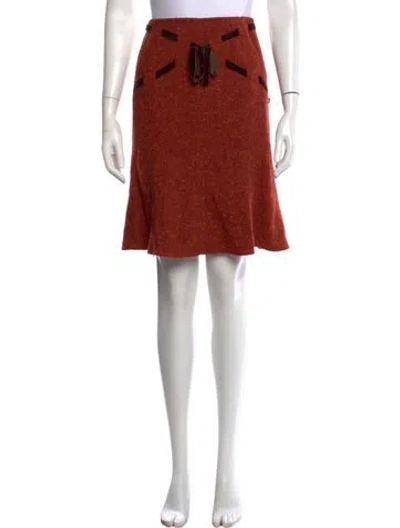 Pre-owned Valentino Vintage Mini Skirt In Orange