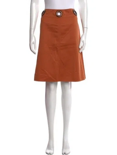 Pre-owned Valentino Vintage Mini Skirt In Orange