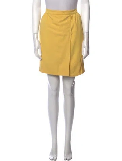 Pre-owned Valentino Vintage Mini Skirt In Yellow