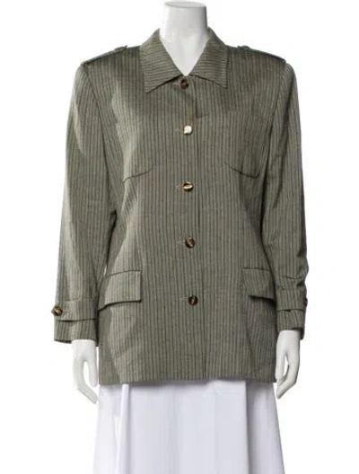 Pre-owned Valentino Vintage Miss V Blazer In Neutral