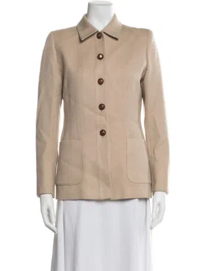 Pre-owned Valentino Vintage Miss V Blazer In Neutral