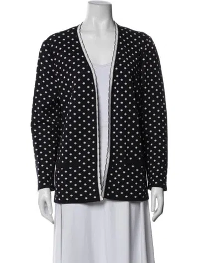 Pre-owned Valentino Vintage Miss V Sweater In Blue