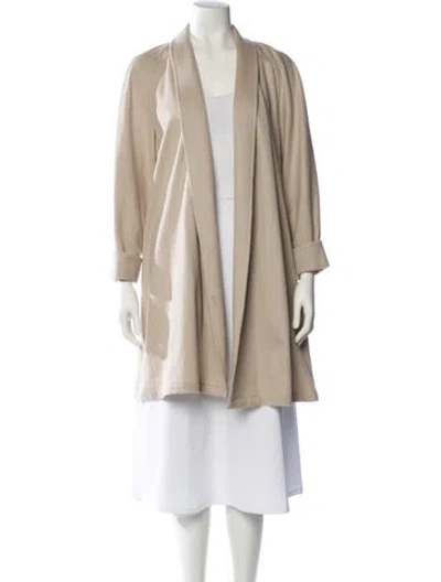 Pre-owned Valentino Vintage Open Front Sweater In Neutral