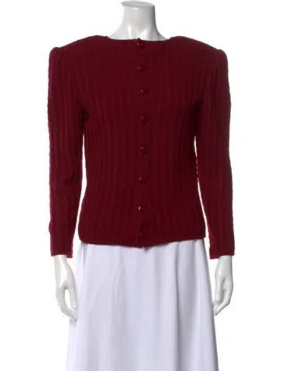 Pre-owned Valentino Vintage Open Front Sweater In Red