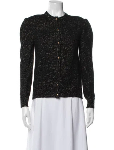 Pre-owned Valentino Vintage Patterned Jacket In Black