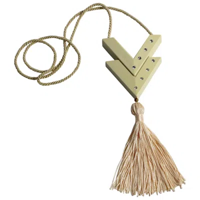 Pre-owned Valentino Garavani Valentino Vintage Perfume Pendant Pink Tassel Necklace